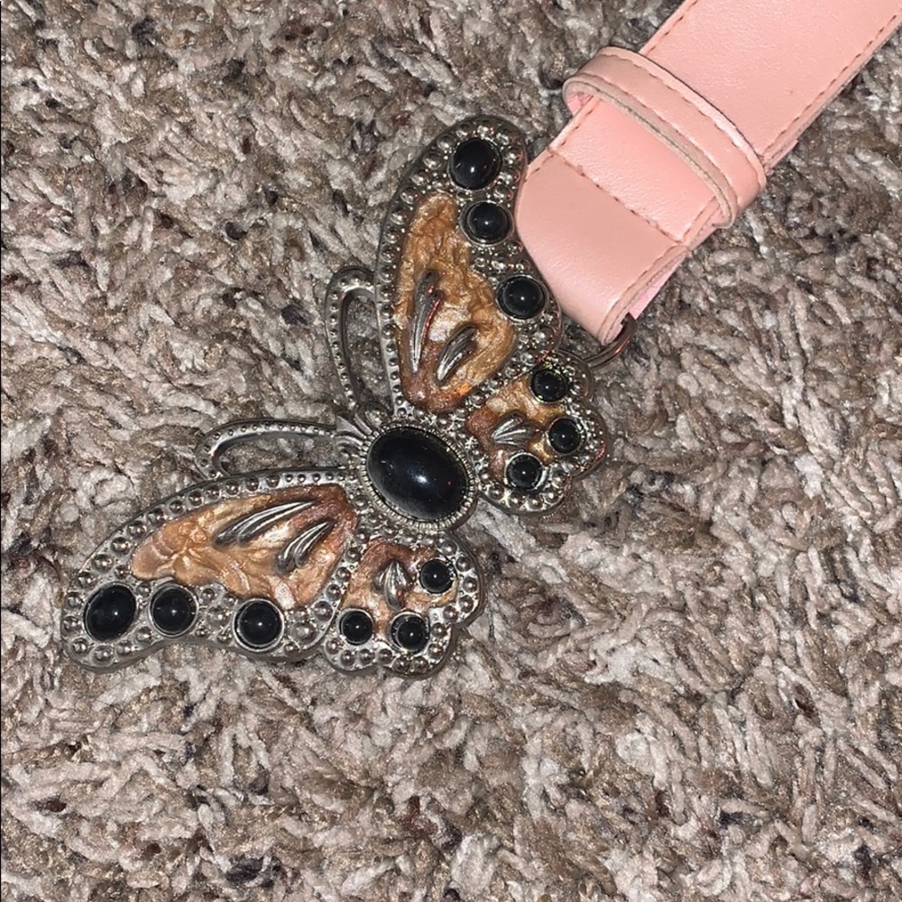 Pink butterfly belt